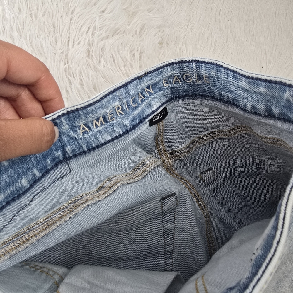 American Eagle Jorts Airflex Men's Light Wash Distressed Denim Shorts 30 - Picture 6 of 15